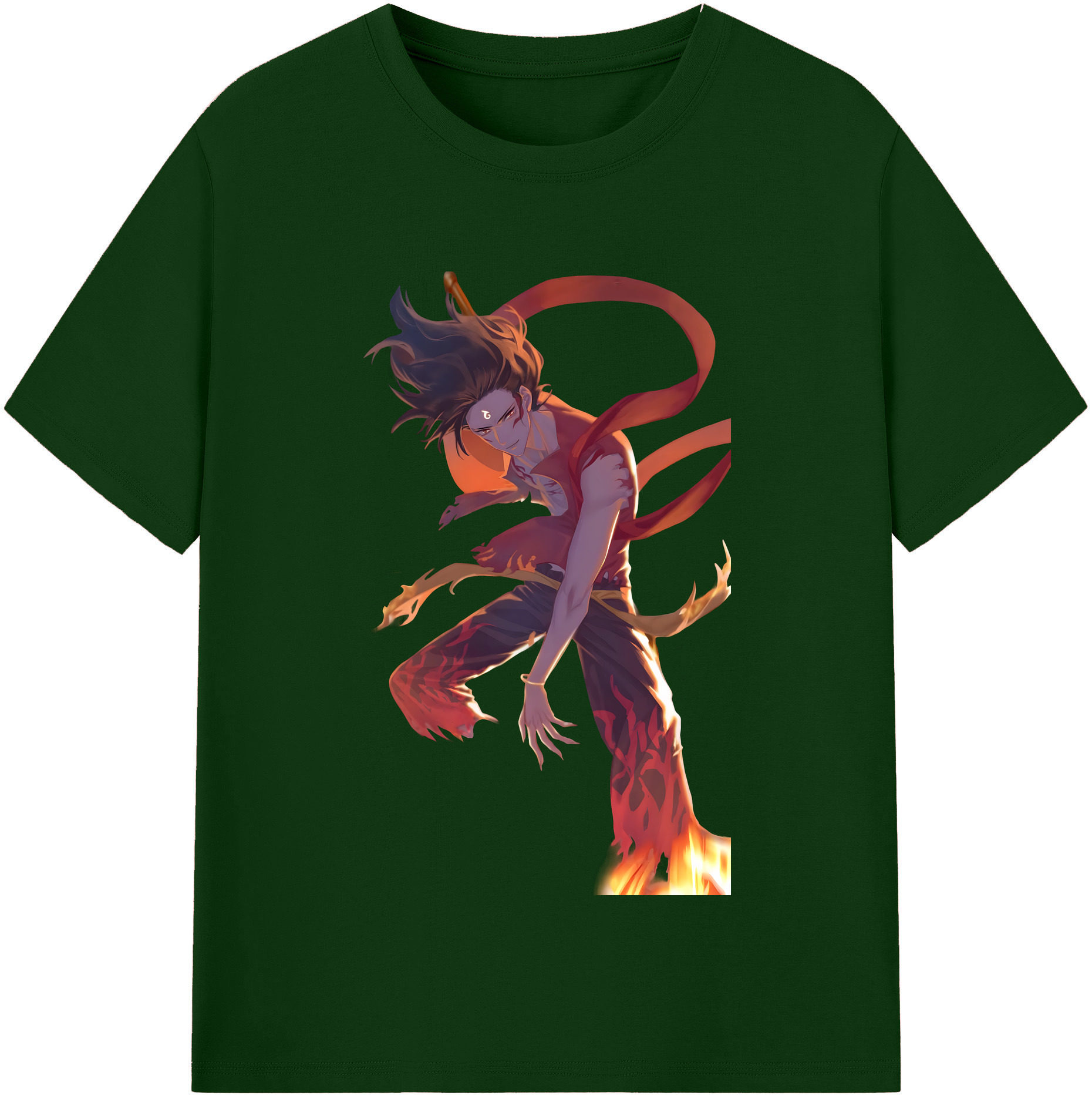 （画像用） Ne Zha 2 ナタ 魔童の大暴れ 綿100％半袖Tシャツ（フロントプリント）